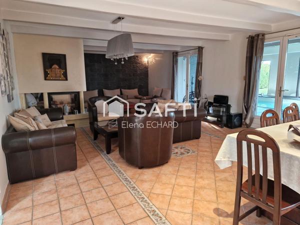 Maison familiale de 5 chambres sur 1500 m2 de terrain arboré et clos