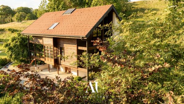 Maison d'architecte T7 Lumineuse 5 Chambres 229m2 Grand sous sol Vue Jura Gex 01170