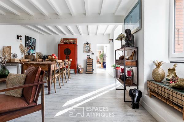 Longère avec piscine et parc arboré dans le Lauragais