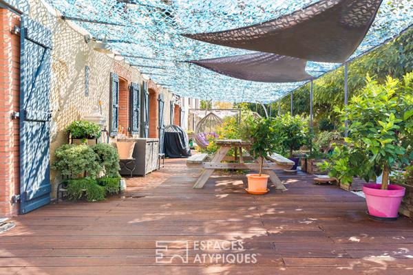 Longère avec piscine et parc arboré dans le Lauragais