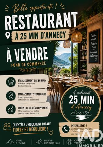 Bar, Brasserie, Tabac à vendre 160 m² Les Villards-sur-Thônes