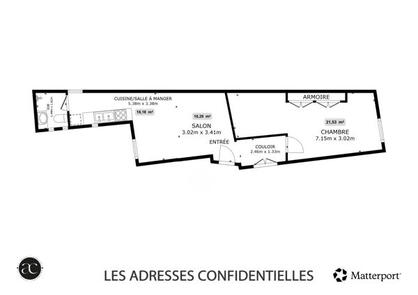 LYON 1 - Hôtel de Ville / Opéra - 2 pièces traversant au 5ème étage avec ascenseur