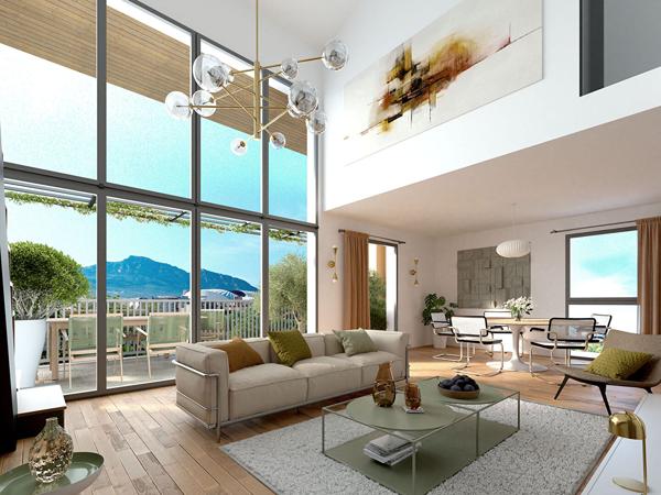 beau duplex plein sud