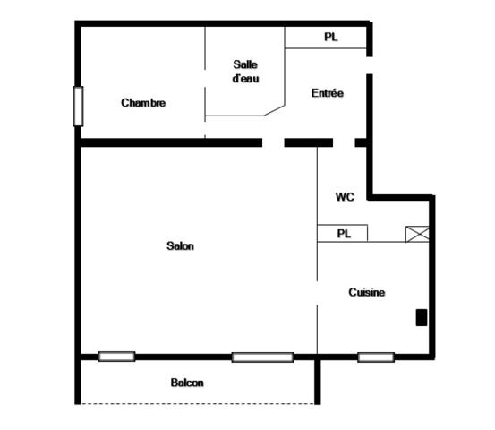FRANCONVILLE centre , Appartement 3 pièces avec balcon et place de parking en sous-sol