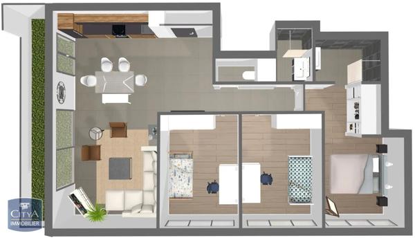 Appartement à vendre 4 pièces 91m²