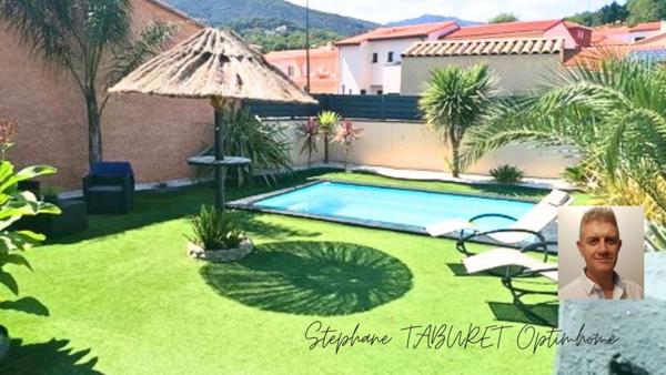 Villa à vendre 4 pièces à CERET (66) avec 3 chambres, garage, terrain arboré et piscine