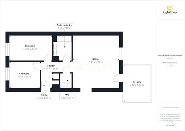 Vente Appartement 3 pièces de 68m² - 33440 Ambarès-et-Lagrave