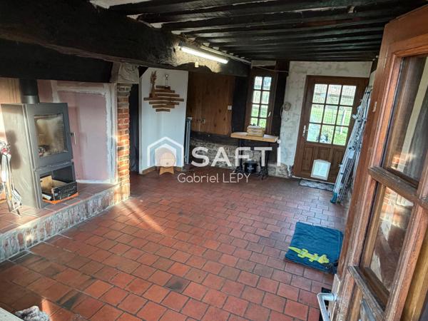 Maison en colombages 97 m² 5 ha de terrain proche, centre-ville