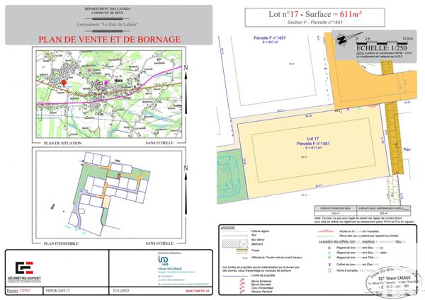 Terrain à vendre 611 m² Dax