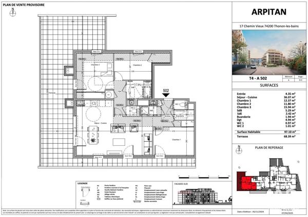 Appartement à vendre 4 pièces 97 m² Thonon-les-Bains