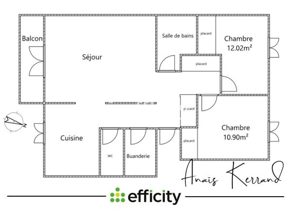 Appartement 3 pièces - 67 m²