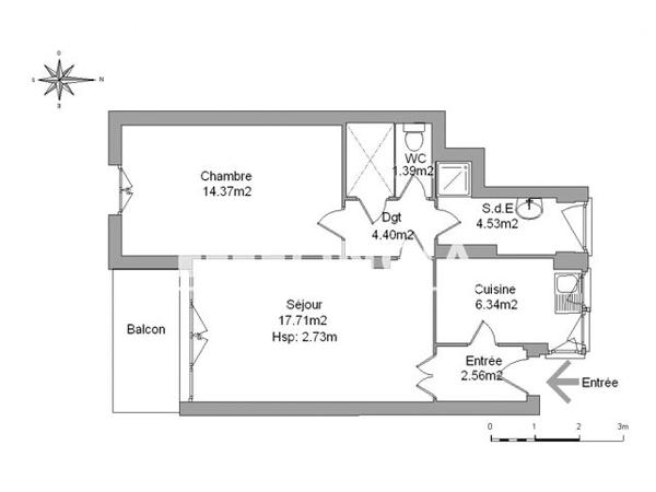 Location Appartement 2 pièces 51.3 m² - 492 AVE DE LA REPUBLIQUE Toulon 83000