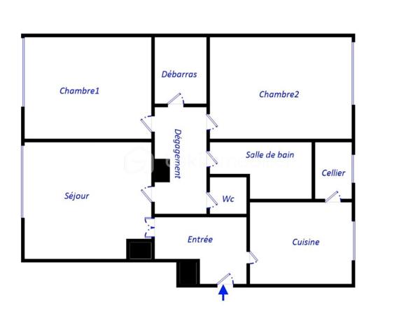 Appartement de 53,75 m²