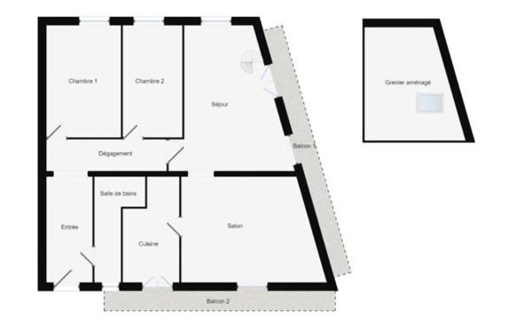 Appartement T4 de 75,37 m² (Carrez) à fort potentiel – Dernier étage & Grenier privatif
