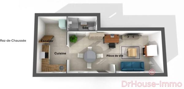 Maison à vendre 3 pièces de 61 m²