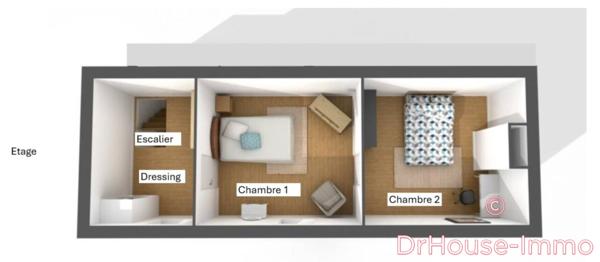 Maison à vendre 3 pièces de 61 m²