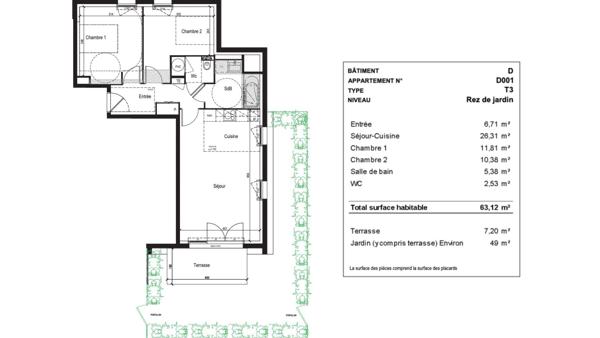 Appartement (neuf) à vendre 3 pièces 62 m² Arzon