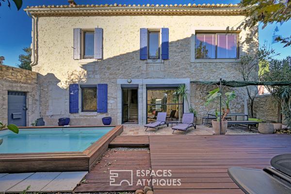 Mas à l’esprit artistique et bohème – 15 km de Nîmes