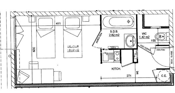 À vendre Studio 23.38 m² - Grenoble 38000