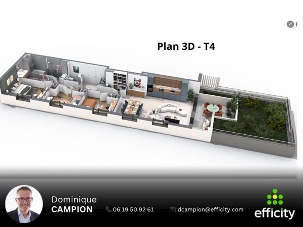 Appartement
         4 pièces
        - 97 m² 525 000 € *