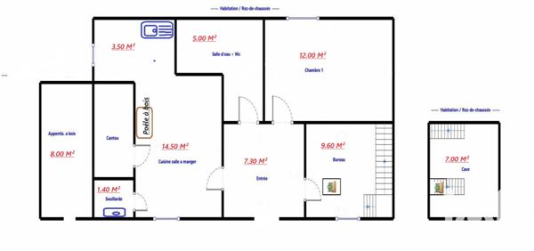 Maison à vendre 4 pièces 100 m² Bourg-Lastic