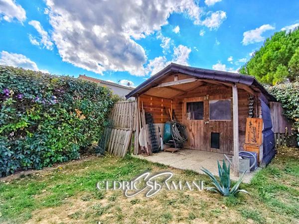 MAISON R+1 80M2, CUISINE, SALON, 2 CHAMBRES, SALLE D'EAU, 1 WC, JARDIN, GARAGE