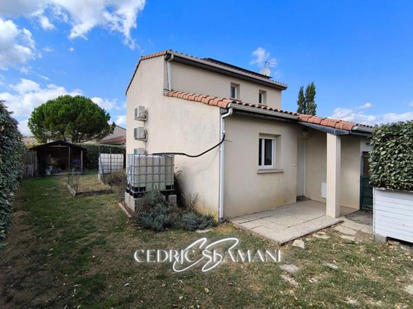 MAISON R+1 80M2, CUISINE, SALON, 2 CHAMBRES, SALLE D'EAU, 1 WC, JARDIN, GARAGE