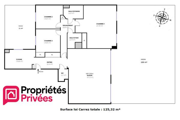 Appartement Boulogne Billancourt 5 pièce(s) 125 m2 Carrez + 121 m2 d'extérieur