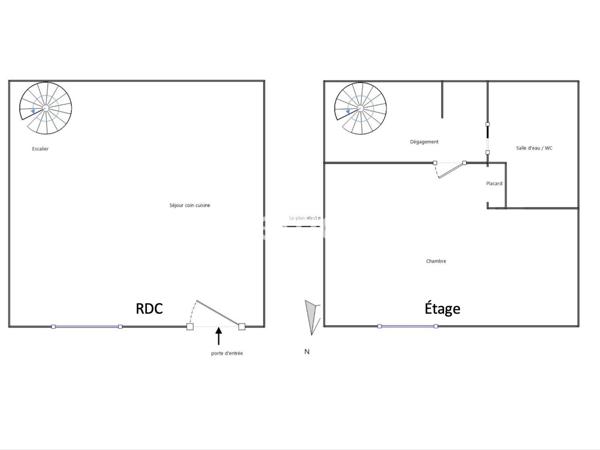 Appartement 2 pièces - 27 m² Exclusivité efficity
