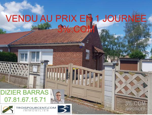 MAISON SEMI INDIVIDUELLE PLAIN-PIED 62M²  Oignies (62590)