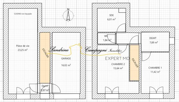 Maison de village avec garage, à terminer de rénover
