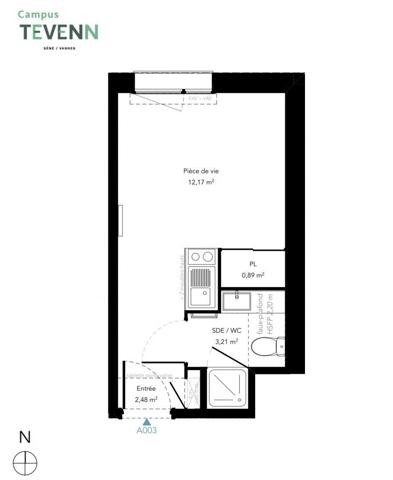 Studio à vendre 18 m² Séné