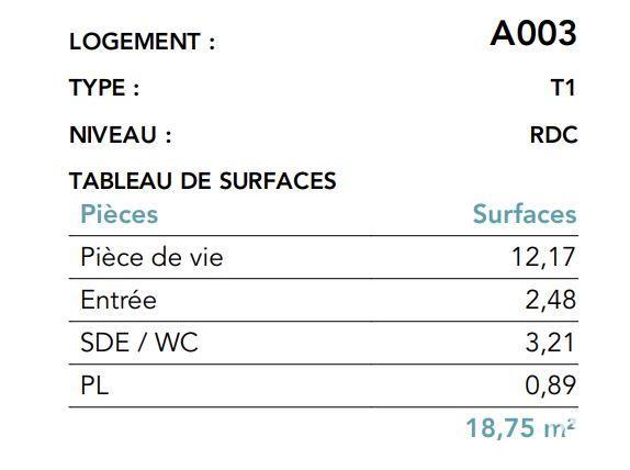 Studio à vendre 18 m² Séné
