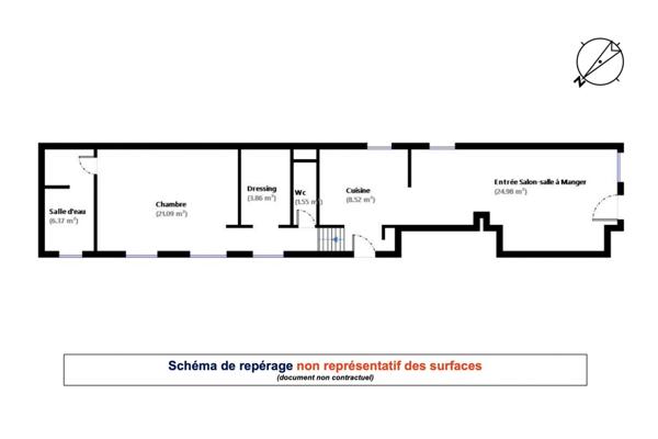 Ancienne boutique réhabilitée en appartement au coeur de Montmartre