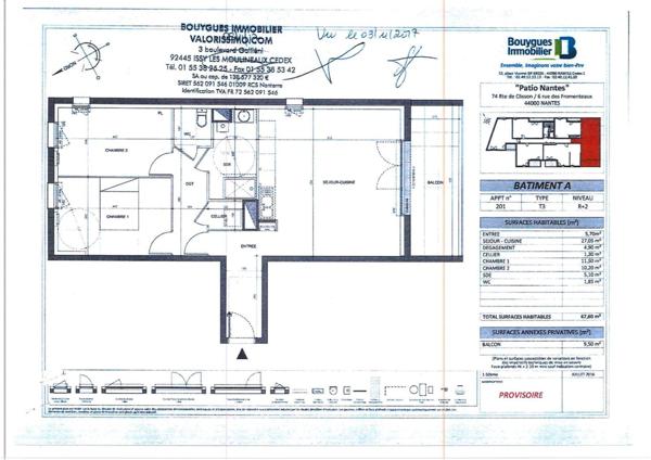 APPARTEMENT T3 ,  
Nantes 44000