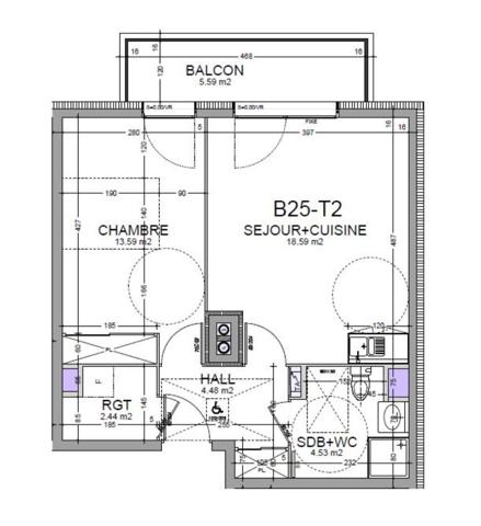 Appartement THONON LES BAINS 43.63 m²