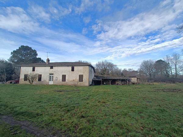 Maison ancienne à renover-3 chambres-  grandes dépendances -3ha de terrain-Salles-Gironde-Aquitaine