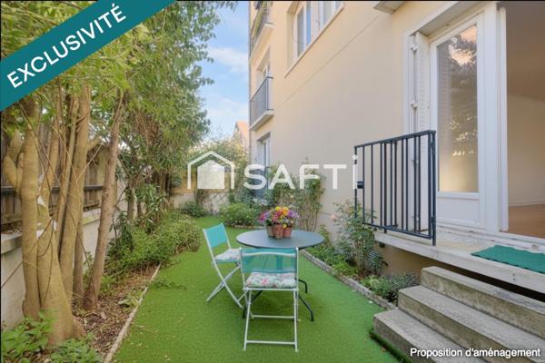 Appartement 4 pièces rez-de-jardin
