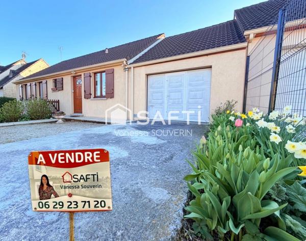 Jolie maison de plain pied avec garage avec jardin