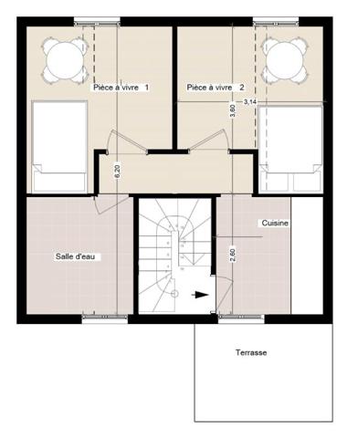 94190 - VILLENEUVE- SAINT-GEORGES - 1 Lot 32M2 - Appartements R+1 loué