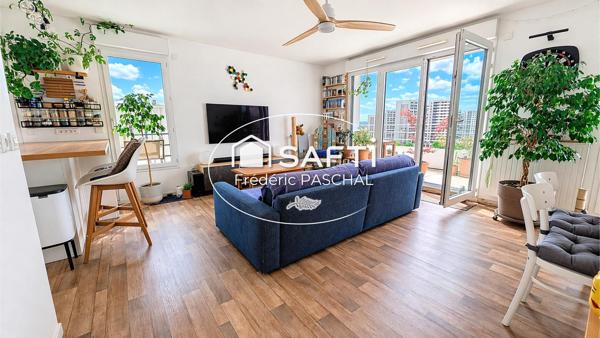 Appartement 3 pièces - Balcon de 17 m² + Parking privatif