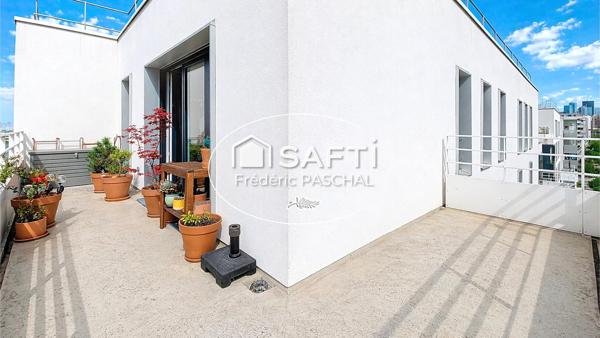 Appartement 3 pièces - Balcon de 17 m² + Parking privatif