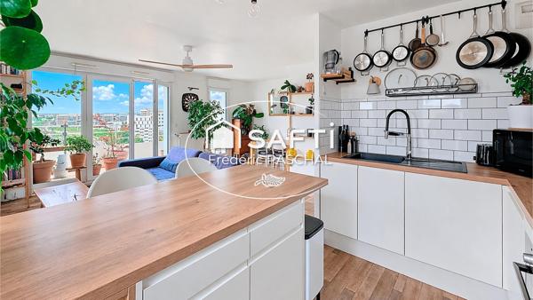 Appartement 3 pièces - Balcon de 17 m² + Parking privatif