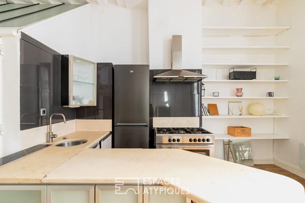 Appartement contemporain avec mezzanine au coeur de la rue du bac