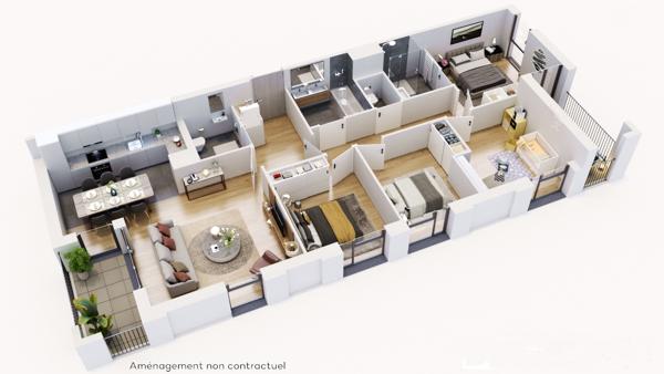 Appartement Massy 5 pièce(s) 96.10 m2