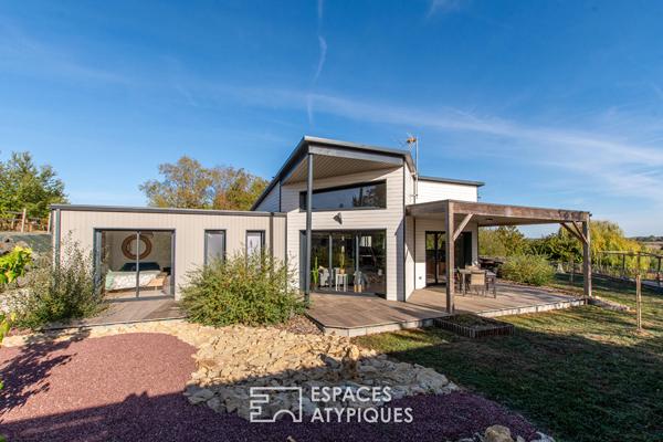 Maison contemporaine avec vue sur la campagne
