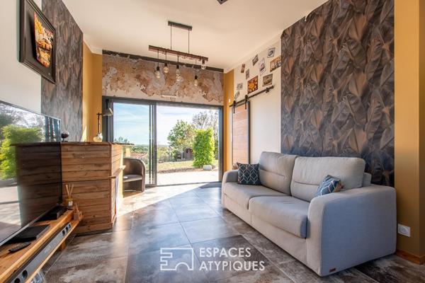 Maison contemporaine avec vue sur la campagne
