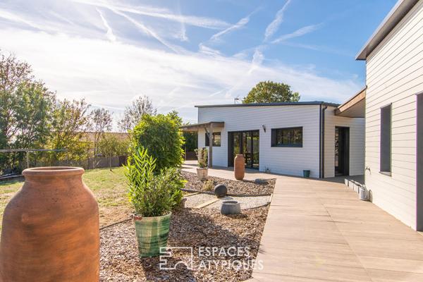 Maison contemporaine avec vue sur la campagne