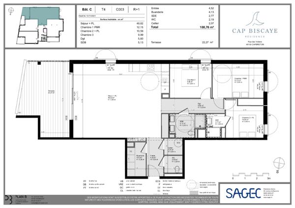 Achat appartement Capbreton - 4 pièce(s) - 109 m² - 980 000 €