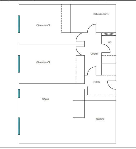 Appartement 3 pièces - 56 m²